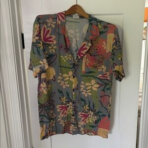 Floral Gray Dress Shirt